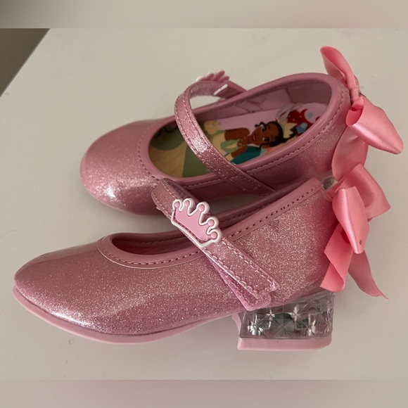 Baby Girl Disney Pink Glitter Princess Light-Up Dress Shoes - Picture 4 of 5